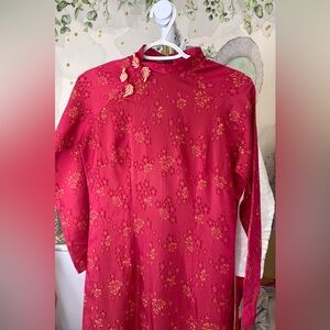 Ao dai thai tuan, Vietnamese traditional long dress set red xl 6 Tết 🎁 new year